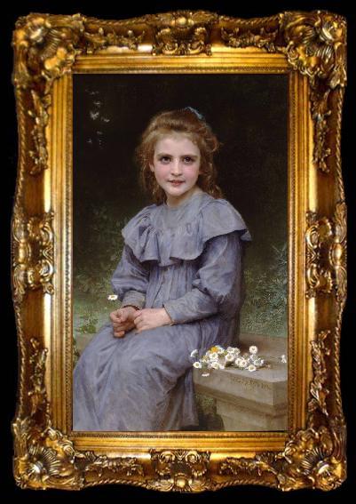 framed  William-Adolphe Bouguereau Daisies, ta009-2